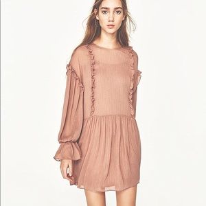 ZARA Trafaluc ruffle chiffon dress